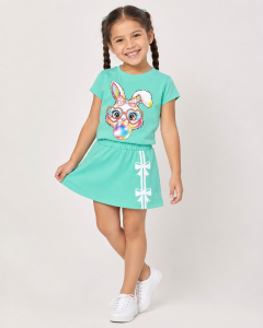 REF 610 FALDA SHORT Y BLUSA NIÑA