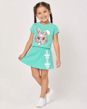REF 610 FALDA SHORT Y BLUSA NIÑA
