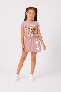 REF 610 FALDA SHORT Y BLUSA NIÑA