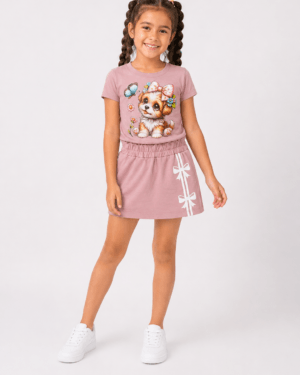 REF 610 FALDA SHORT Y BLUSA NIÑA