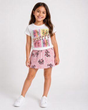 REF 635 FALDA SHORT Y BLUSA NIÑA