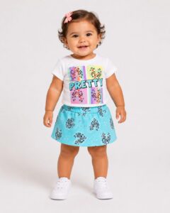 REF 635 FALDA SHORT Y BLUSA NIÑA