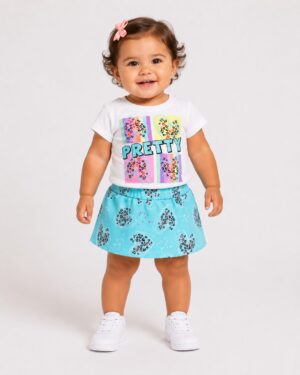 REF 635 FALDA SHORT Y BLUSA NIÑA