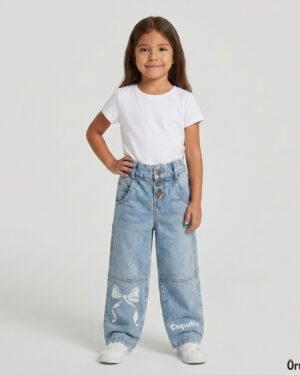 REF 625 PANTALON DENIM CON MOÑOS ESTAMPADOS
